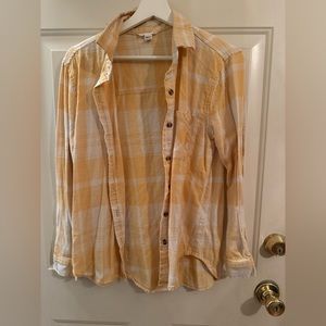 Tillys yellow flannel shirt
